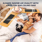 Ceiling Fan Filters for Blades, 15Pcs Activated Coconut Shell Carbon Ceiling Fan Air Purifier Pads, Easily Sticks Unscented Air Filters for Common Household Contaminants