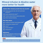[Smart] Reverse Osmosis Water Filter Countertop,Ph+ & 6-Stage RO Water Filtration System-Alkaline Remineralization,4:1 Pure to Drain,40oz Auto-Fill & Stop Glass Carefe,No Installation Required(White)