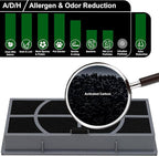 A/D/H HEPA Filter, Allergen Reduction + Odor Eliminator, Compatible with Filtrete 3M Air Purifier FAP-TT-ADH and Homes HAP9432, HAP9243, HAP9415, Fits for Honeywell Air purifier HPA060(BWM), 2-Pack
