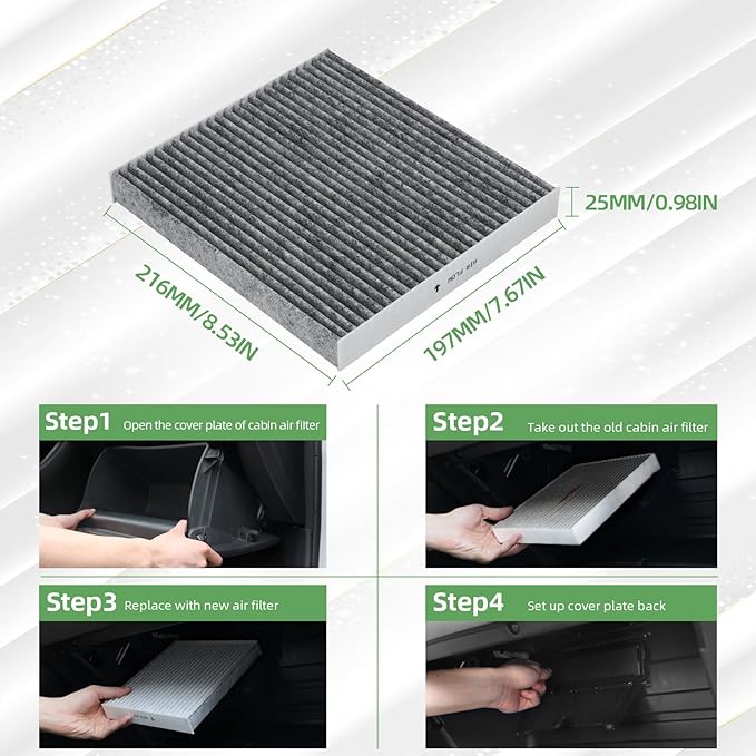 CF11671 Cabin Air Filter With Activated Carbon Compatible with RAM 1500 2500 3500 2016-2024, RAM 4500 5500 2016-2023, MAZDA CX-7 2007-2012