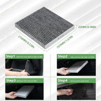 CF11671 Cabin Air Filter With Activated Carbon Compatible with RAM 1500 2500 3500 2016-2024, RAM 4500 5500 2016-2023, MAZDA CX-7 2007-2012