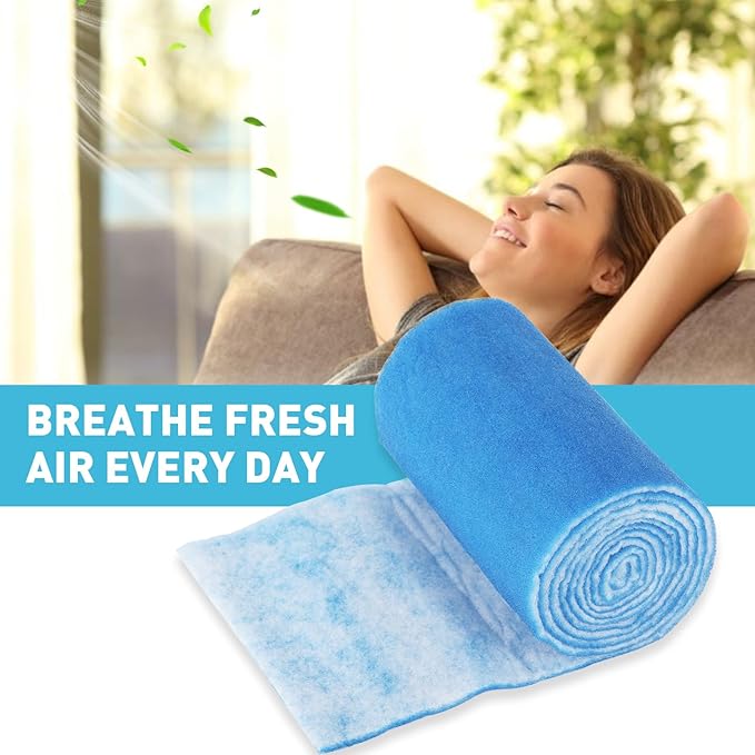 Air Vent Filter for Home,AC & Floor Register Filter,MERV 8 Electrostatic Media Kit Reduce Dust, Dirt, Smoke and Pollen 12"×90"(30+ Filters)