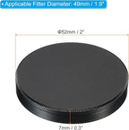 PATIKIL 49mm Lens Cap, Camera Lens Cap Cover Universal Front Metal Lens Filter Stacks Cap Protective Case for 49mm Camera Circular Polarizing Fader ND Filter, Black