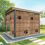 Wood Grain Outdoor Curtains for Patio Claws Animals Wooden Vintage Waterproof Outside Curtains with Grommet Top Weatherproof Curtain for Cabana Pergola Gazebo, 1 Panel, 54" W x 108" L