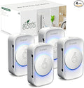 Air Ionizer for Home(4 pack), Ionic Air Purifier Plug in with 6 Carbon Fiber Tips, Ultra Quiet Portable Air Cleaner for Kitchen Bedroom Office Bathroom,Energy Efficient with Blue/Warm White Mood Light