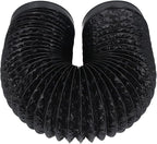 Generic 6.56ft PVC Aluminum Foil Dryer Vent Hose for Effective Airflow in Greenhouses, Grow Rooms, 7" Flexible Insulated Air Ducting