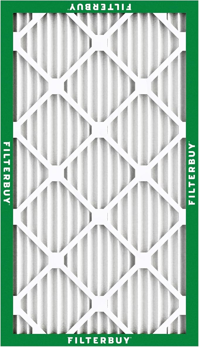 Filterbuy 12x24x1 Air Filter MERV 8 Essential Dust & Allergy Defense (3-Pack), Electrostatic Pleated HVAC AC Furnace Filters Replacement, Made in USA (Actual Size: 11.50 x 23.50 x 0.75)