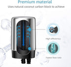 AQUA CREST Faucet Water Filter, Replacement for Brita® Filter, Brita® 36311 On Tap Water Filtration System, FR-200, FF-100, 100 Gallons, Chrome (2 Packs)