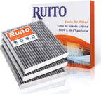 RUITO Cabin Air Filter, CF10285 for 4Runner, Avalon, Camry, Corolla, Tundra, Highlander, Mirai, RAV4, Sequoia, IS250, RX350, ES300h, F-PACE, XF, Range Rover, Discovery, Not Fit 2016 Prius