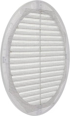 Vent Systems 8" Inch (Opening Dimensions) - Pack of 2 - White Soffit Vent Cover - Plastic Round Air Vent Grille - Built-in Mesh Screen - HVAC Register Louver for Bathroom, Home, Kitchen