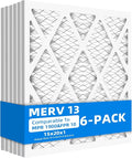 (6 Pack) 15x20x1 Air Filter, MPR 1900 & FPR 10, MERV 13 Pleated Air Filter (Actual Size: 14.75x19.75x0.75 inch)
