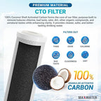 Max Water 2 Stage (Sediment, Odor & Improving Taste) Whole House 10 inch, Standard Water Filtration System - White Housing - Sediment + CTO - ¾ Inlet/Outlet