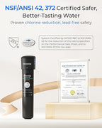 Waterdrop 15UA Under Sink Water Filter System, 2 Years, Reduces Lead, Chlorine, Bad Taste & Odor, Under Counter Water Filter Direct Connect to Kitchen Faucet, NSF/ANSI 42 Certified, USA Tech