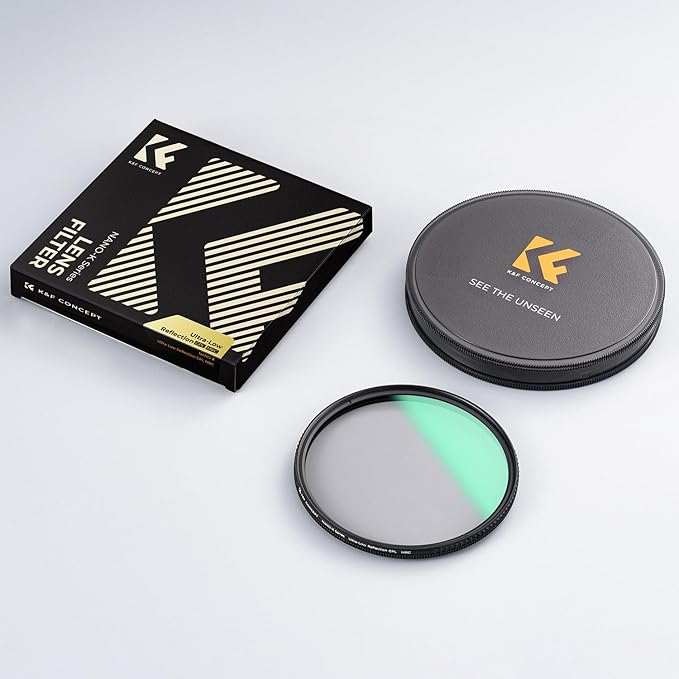 K&F CONCEPT 82mm Ultra-Low Reflectivity Circular Polarizers Filter 28 Multi-Layer Coatings Ultra-Slim High Definition Polarizing Camera Lens Filter (Nano-X Series)