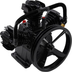 Air Compressor Pump Head, 5-HP Single-Stage Inline-Twin Replacement Air Compressor Pump 3 Cylinder Head, Single-Stage Aluminum Air Compressor Pump Replacement with 115 Max. PSI, 10-12 CFM