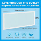 4 PCS White Magnetic Vent Covers - 5.5"x12" Magnetic Air Vent Screen - for Floor/Wall/Ceiling Registers - Easy Install, Secure Fit - Durable(Fits Registers 5.5" to 6.5" Wx 12" to13" L)