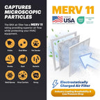 BNX TruFilter 16x24x1 Air Filter MERV 11 (6-Pack) - MADE IN USA - Allergen Defense Electrostatic Pleated Air Conditioner HVAC AC Furnace Filters for Allergies, Dust, Pet, Smoke, Allergy MPR 1200 FPR 7
