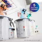 3M PPS 2.0 Spray Gun Cup, Lids and Liners Kit, 26112, Midi, 13.5 Ounces, 200-Micron Filter, Use for Cars, Furniture, House and More, 1 Paint Cup, 50 Disposable Lids and Liners, 32 Sealing Plugs