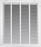 20"W x 24"H [Duct Opening Size] Steel Return Air Filter Grille - Removable Face/Door for 1 inch Filters -HVAC Vent Cover Grill - White [Outer Dimensions: 22 5/8"W X 26 5/8"H]