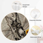 Funny Farm Animals Bedroom Curtains 63 Inch Length, Window Curtains Tab Top, Vintage Barn Brown Sunflowers Light Filtering Window Treatments Drapes 42"x63" 2 Panel