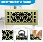 Floor Register Vents Modern AC Vent Cover Ease Adjust Air Vent Cover 4x12 Inch Air Vent Register Floor Vents Brushed Gold Color Floor Vents for Home
