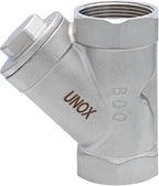 UNOX 1 1/4" Y-Type Stainless Steel Industrial Strainer - AISI 304 - Water Oil Filter for Plumbing Tools & HVAC Systems, Heavy-Duty Pipeline Protection, PN6/PN10 Rated