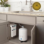 Brondell Capella Reverse Osmosis System, Under Sink, Black – 4 Stage RO Water Filtration, Designer Chrome Faucet with LED Filter Change Reminder – Quick Change Filters, WQA Certified