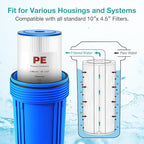 SimPure 10"x4.5" Pleated Sediment Water Filter, 5 Micron Whole House Water Filter Cartridge for Well Water Compatible with FXHSC, ECP20-BB, R50-BBSA, CB1-SED10-BB (4 Pack)