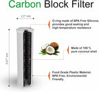 2 Standard Coconut Shell Block Carbon & 2 Four Layers of Filtration Polypropylene Sediment 5 Micron 2.5"x 10" Water Filter Cartridges Universal replacement for Reverse Osmosis & Standard 10” Housing