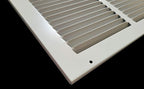 Fits 20x10 Duct Opening | Steel Return Air Grille by Handua | Vent Cover Grill for Sidewall and Ceiling | White | HVAC Cold Air Intake Grille | Outer Dimensions: 21.75"W X 11.75"