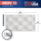 BNX TruFilter 16x25x1 MERV 13 (2-Pack) AC Furnace Air Filter - MADE IN USA - Electrostatic Pleated Air Conditioner HVAC AC Furnace Filters - Removes Pollen, Mold, Bacteria, Smoke