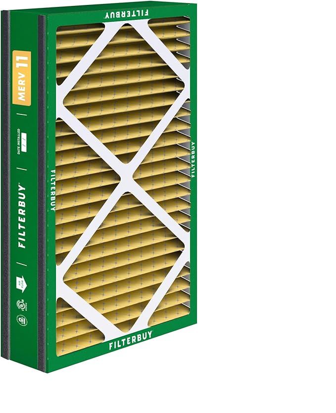 Filterbuy 16x25x3 Air Filter MERV 11 Superior Pet & Allergy Defense (3-Pack), Electrostatic Pleated HVAC AC Furnace Filters for Trion Air Bear, Lennox X0581 & More (Actual Size: 15.63 x 24.13 x 3.00)