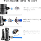 DAVCO 1-1/2" ID × 50 ft PVC Lay Flat Discharge Hose, Heavy Duty Reinforced Blue Pool Backwash Hoses For Swimming Drain Pools, with Aluminum Camlock C and E Fittings, Cam Lock Fitting Type F included