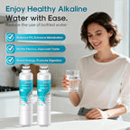 ICEPURE Alkaline DA29-00020B Refrigerator Water Filter Replacement for Samsung HAF-CIN/EXP HAF-CIN, DA29-00020A/B, DA29-00020B-1, 46-9101, RF28HMEDBSR, RF263BEAESR, HDX FMS-2, Enhances PH, 1Pack