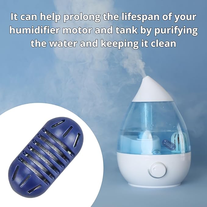 Nispira Mist Demineralization Cartridge Filter Replacement Compatible with Homedics Vick Total-Comfort Ultrasonic Humidifier | Prevents Mineral Deposit Hard Water White Dust | 36 Packs