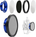 Carburetor Carb Velocity Stack Air Filter Cleaner Modified Trumpet Aluminum Alloy with Sponge Filter Steel Mesh for PWK32-34mm Short Style Fast Intake Suggest for Small Displacement (Blue, 55mm)