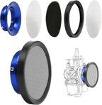 Carburetor Carb Velocity Stack Air Filter Cleaner Modified Trumpet Aluminum Alloy with Sponge Filter Steel Mesh for PWK32-34mm Short Style Fast Intake Suggest for Small Displacement (Blue, 55mm)