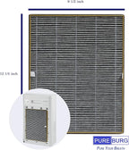 PUREBURG Replacement HEPA Filters Compatible with Euhomy AP-01 Air Purifier, 2-in-1 Activated carbon Air Clean Dust VOCs Odor PM2.5 Smoke,2-Pack