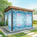Ocean Shell Outdoor Curtains for Patio Corals Starfish Summer Marine Waterproof Outside Curtains with Grommet Top Weatherproof Curtain for Cabana Pergola Gazebo, 2 Pack, 54" W x 84" L