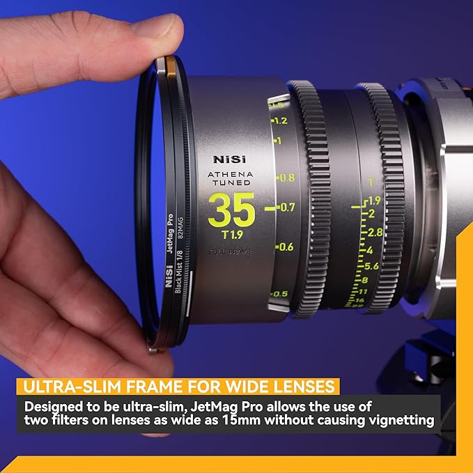 NiSi - JetMag Pro 82MAG UV/IR Cut - Magnetic Lens Protector Filter, Blocks Ultraviolet Below 390nm & Infrared Above 700nm, Nano Coated Optical Glass, Ultra-Slim Frame - Adapter Ring Required