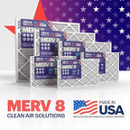 BNX TruFilter 16x20x1 Air Filter MERV 8 (4 Pack) - MADE IN USA – Dust & Pet Defense Electrostatic Pleated Air Conditioner HVAC AC Furnace Filters for Dust, Pet, Mold, Pollen MPR 600 – 700 & FPR 5