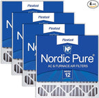 Nordic Pure 20x20x5 (Actual Size: 19 5/8 x 19 7/8 x 4 3/8) Honeywell/Lennox Replacement MERV 12 Air Filters 4 Pack