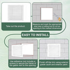 2-Pack Paintable Gable Vents - 18" x 18" Aluminum with Screen, Maximize Ventilation in Attics and Sheds, Vent Opening: 16" x 16"