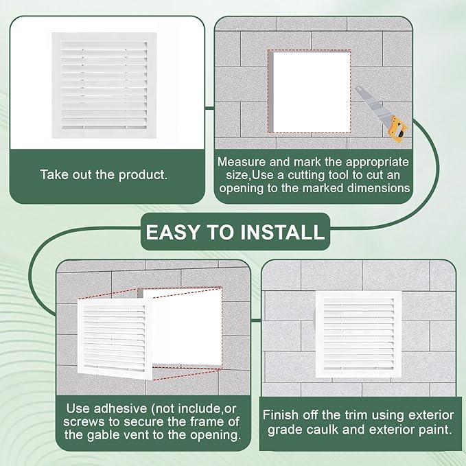 18"x24" Gable Vent - Premium Aluminum，Filter Screen for Removable, Ideal for Gables, Sheds, and Attics - Vent Opening 16"x22" - Boost Ventilation and Guard Against Moisture