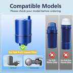 6 Pack Water Filter Replacement Compatible with All PUR®, PUR®PLUS Faucet Filtrat-ion Systems, RF-9999® Faucet Water Filter, High Efficiency Filtration and 18-Month Value, NSF Certified, Blue