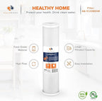 Aquaboon 4,5 x 20 inch Carbon Filter Cartridge - 5 Micron Coconut Shell CTO Filter - Whole House Well Water Filtration - Matches DB20P, CTO20BB, Pentek FLOPLUS-20BB, 155312-43, CBC-20BB (2 Pack)