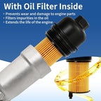 11428651710 Aluminium Engine Oil Filter Housing Assembly with Oil Cooler & Filter Compatible with BMW 230i 330e 330i 430i 530i 540i X3 X4 X5 X6 Z4 2017-2023 Replace # 11428580415 11428580414