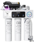 Waterdrop WD-T3-M Remineralization Reverse Osmosis Water Filter, NSF/ANSI 372 Certified, 9-Stage Undersink RO System, 450G Tankless RO Water Filtration System, 2:1 Pure to Drain, Plug-in Required