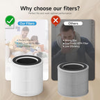AP02 Replacement Filter Compatible with WESTHEY AP02 Air Purifier, 3-in-1 H13 True HEPA Filter with Activated Carbon, 2 Pack