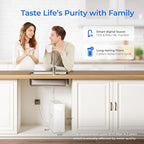 Waterdrop X8-Basic Reverse Osmosis System, NSF/ANSI 42&58&372 Certified, 800 GPD Tankless RO Water Filter, 9-Stage Filtration Undersink RO Filtration System, 2:1 Pure to Drain, Reduce PFAS, BPA Free